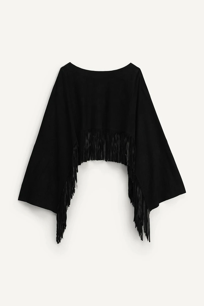 LIMITED EDITION SUEDE FRINGE CAPE