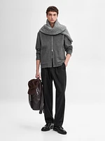 Double wool blend bomber jacket