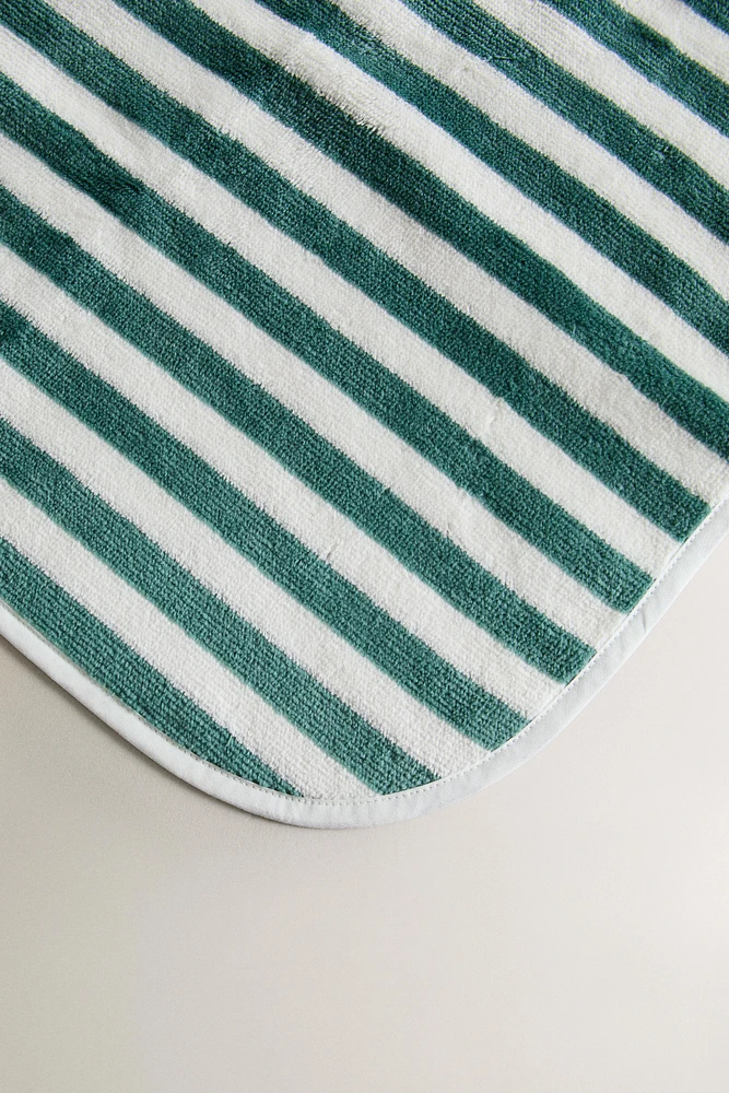 CHILDREN’S STRIPED VELOUR BATH TOWEL
