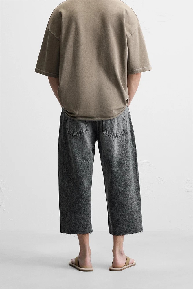 CROPPED WIDE LEG JEANS