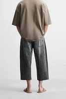 CROPPED WIDE LEG JEANS