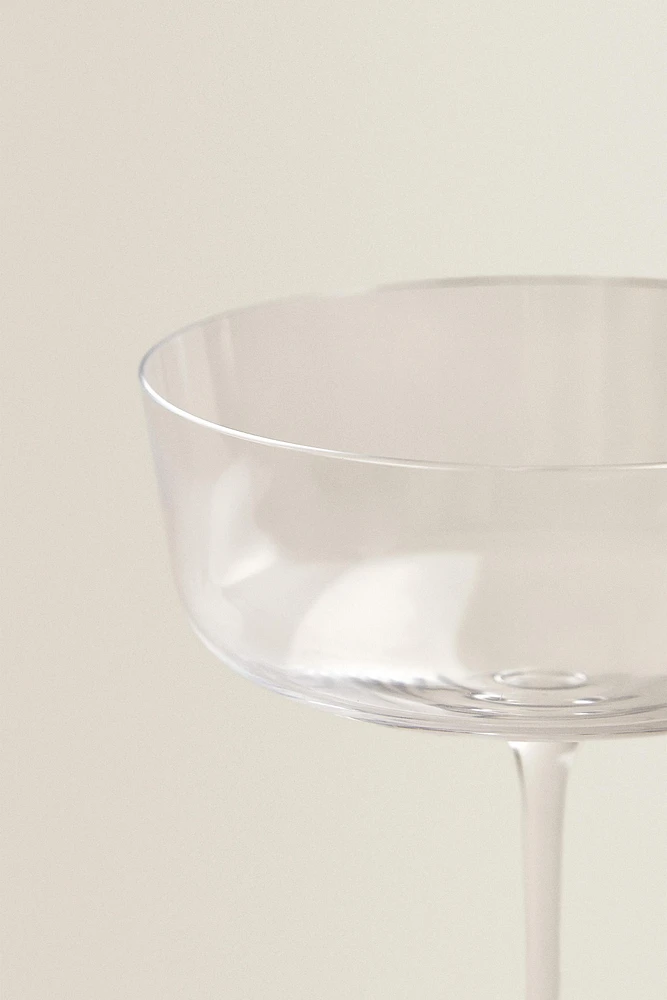BLOWN CRYSTALLINE SPARKLING WINE FLUTE