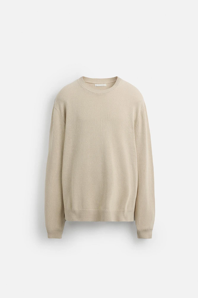 COTTON - LINEN BLEND SWEATER