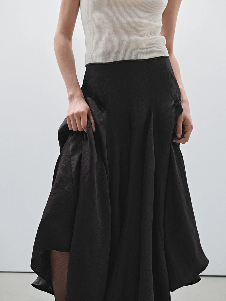 Skirt with flounce detail - Studio