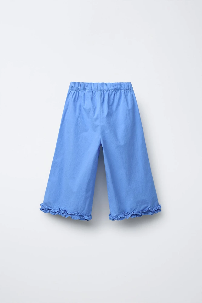 PANTALON JUPE-CULOTTE VOLANTS