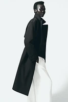 WATER REPELLENT BELTED TRENCH COAT