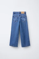 WIDE LEG JEANS WITH STARS