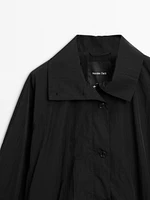 High neck bomber puff jacket