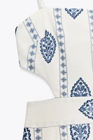 ROBE MI-LONGUE BRODÉE CUT OUT