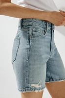 BERMUDA EN JEAN TRF TAILLE MOYENNE