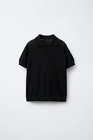 LINEN COTTON POLO SHIRT