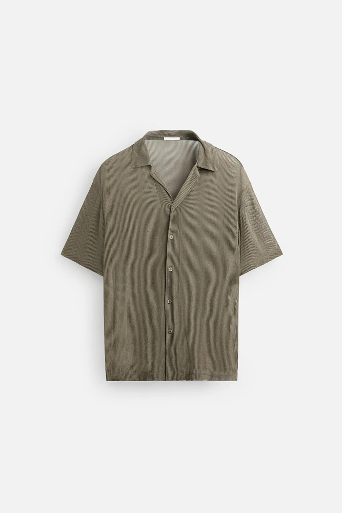 CHEMISE STRUCTURE SEMI-TRANSPARENTE