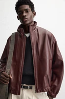 RELAXED FIT LEATHER JACKET
