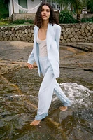 OPEN WRINKLE-EFFECT BLAZER