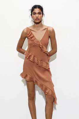 ASYMMETRICAL DRESS WITH RUFFLES