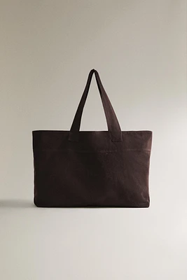 PLAIN COLOR COTTON BEACH BAG