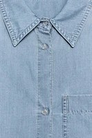 TRF CROP DENIM SHIRT