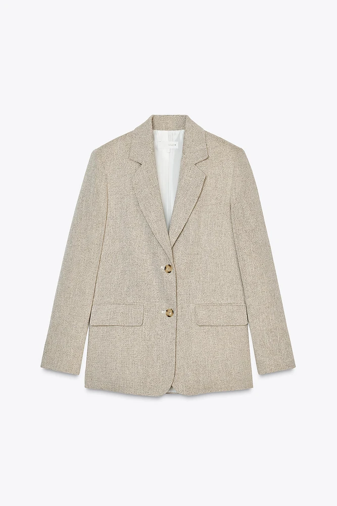 STRAIGHT CUT SHOULDER PAD BLAZER