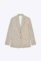 STRAIGHT CUT SHOULDER PAD BLAZER