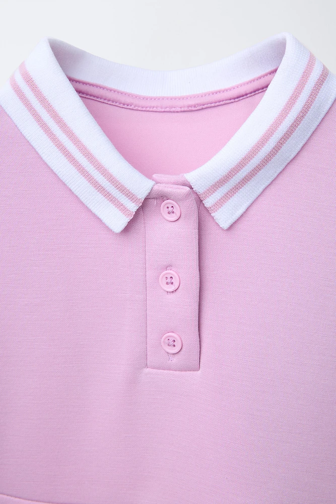 ROBE TECHNIQUE COL CONTRASTÉ