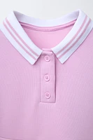 ROBE TECHNIQUE COL CONTRASTÉ