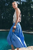 ZW COLLECTION POPLIN MIDI SKIRT