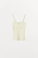 PLEATED KNIT TOP