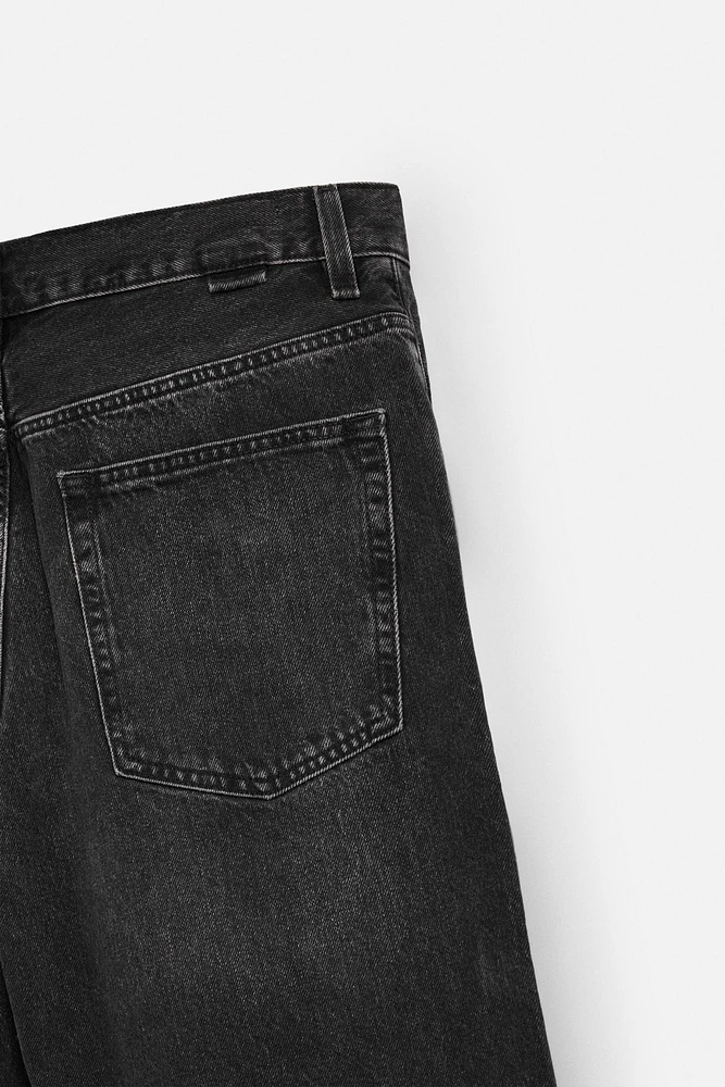 WASHED BAGGY FIT DENIM SHORTS