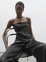Top with contrasting topstitching