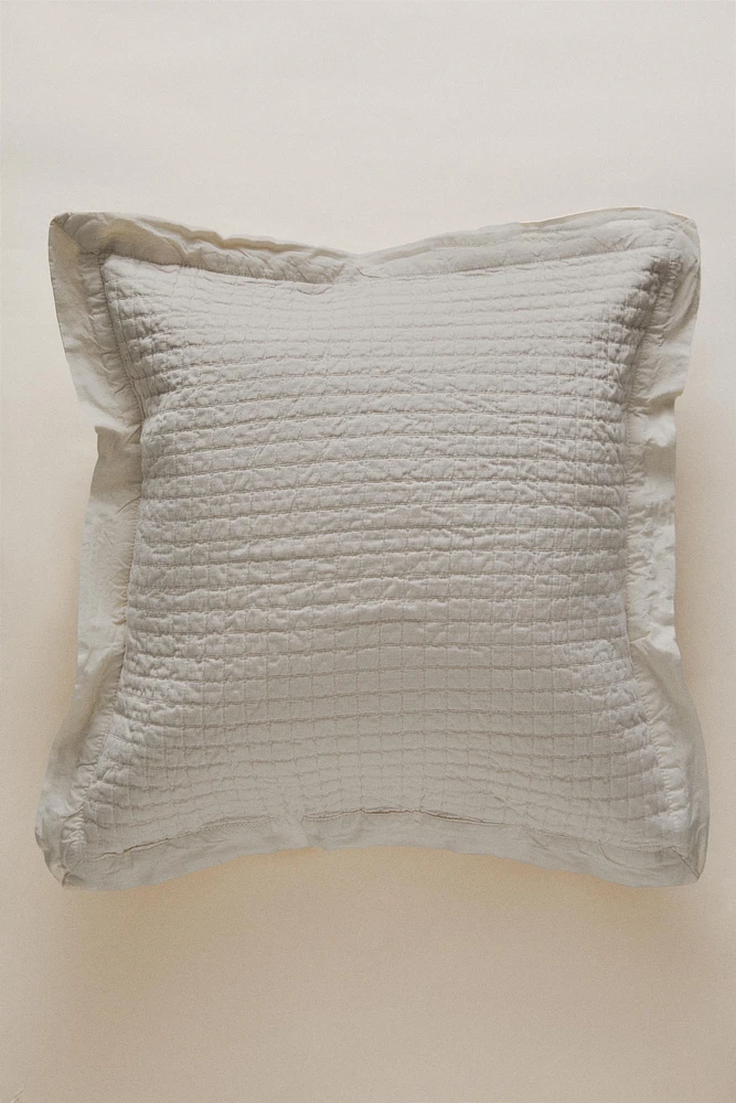 HOUSSE DE COUSSIN ENFANT CARREAUX