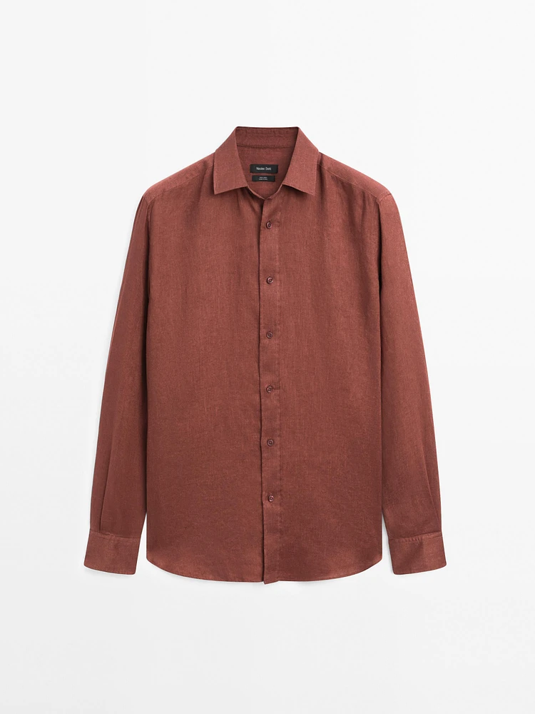 100% linen slim fit shirt