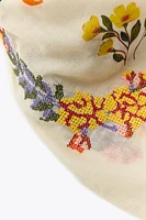 EMBROIDERED COTTON SCARF
