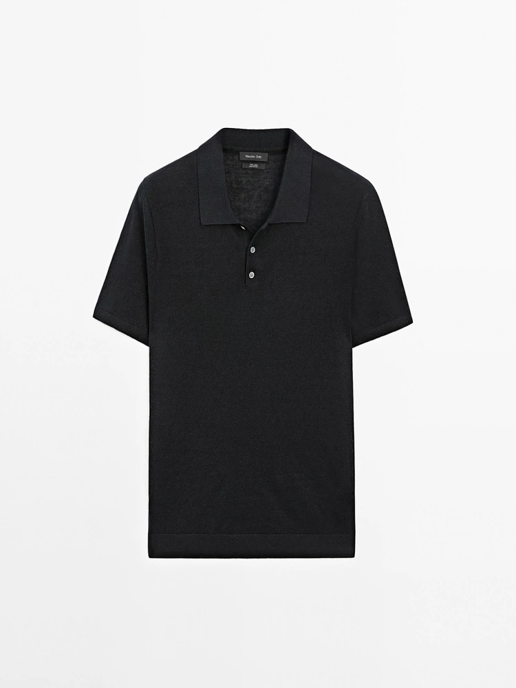 Polo en maille 100 % lin