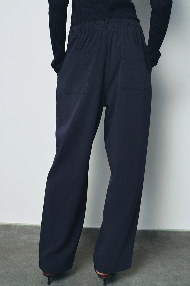 CONTRAST DRAWSTRING PANTS ZW COLLECTION