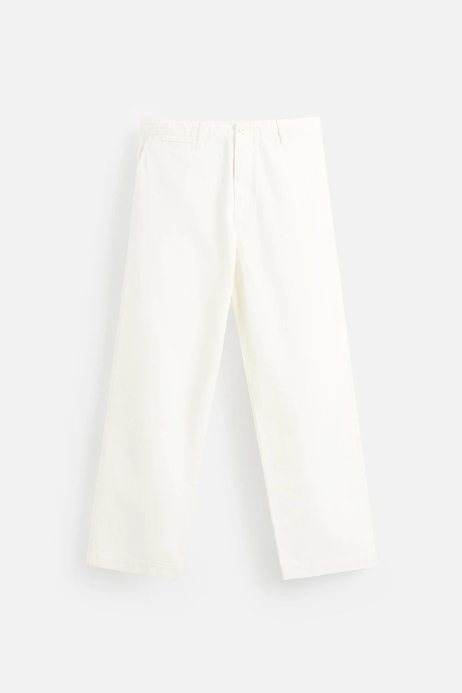 PANTALON CHINO À CHEVRONS