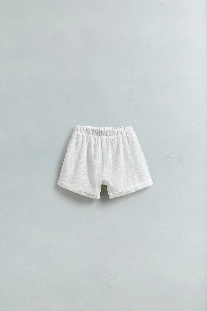 PLAIN COMBINATION BERMUDA SHORTS