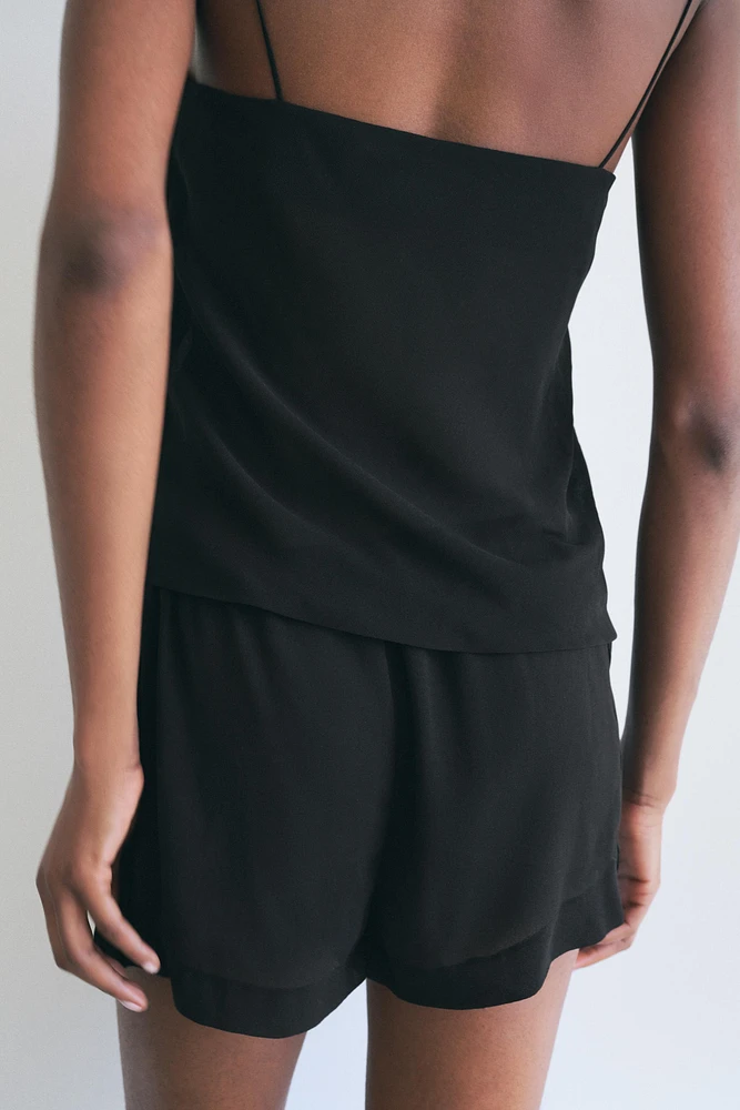 PLEATED STRAPPY TOP