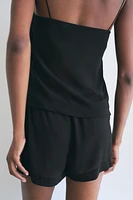 PLEATED STRAPPY TOP