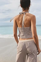 PANTALON DE PYJAMA À RAYURES CONTRASTÉES