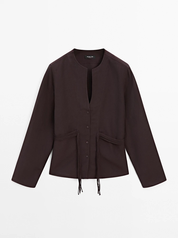 Flowing shirt with cord details