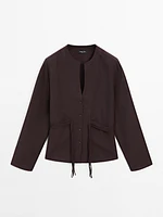 Flowing shirt with cord details