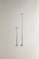 SILVER METAL TOWEL RACK