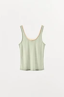 CONTRAST POINTELLE TOP