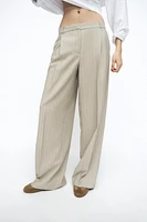 STRIPED HERRINGBONE PANTS