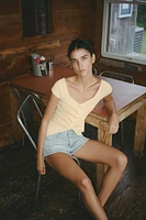 TOP EN MAILLE À FRONCES
