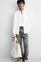 100% LINEN OVERSHIRT