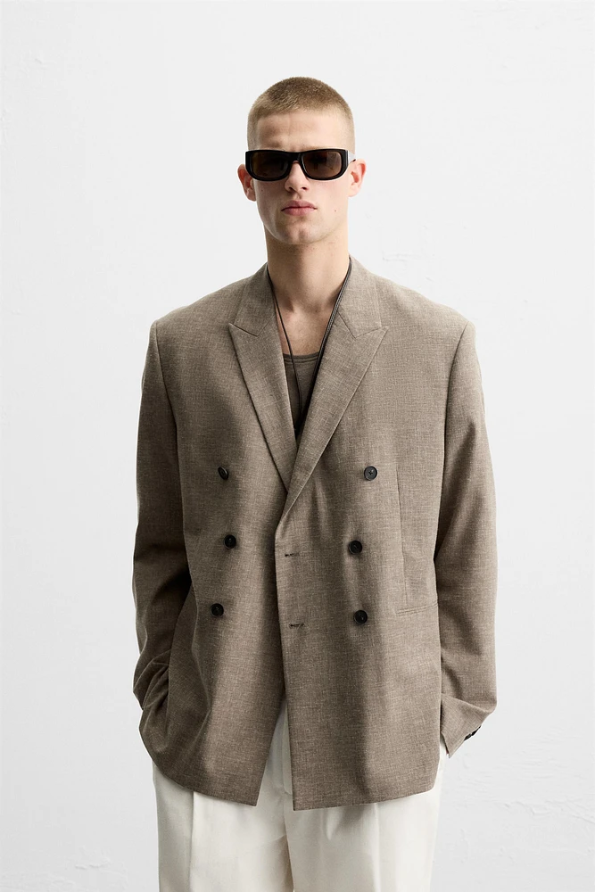 BLAZER AVEC BOUTONNAGE CROISÉ À TEXTURE