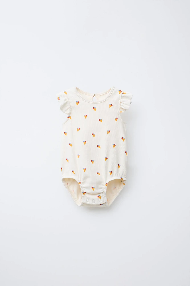 TWO-PACK OF ICE CREAM PRINTED BODYSUITS