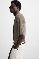 SEMI-SHEER TEXTURED SHIRT