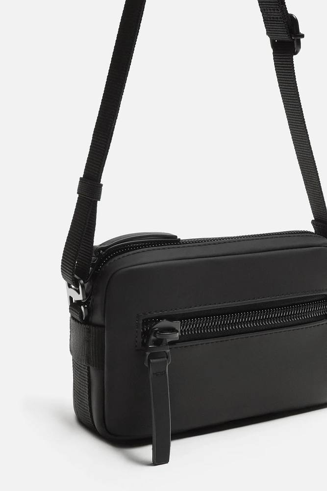 RUBBERIZED CROSSBODY BAG